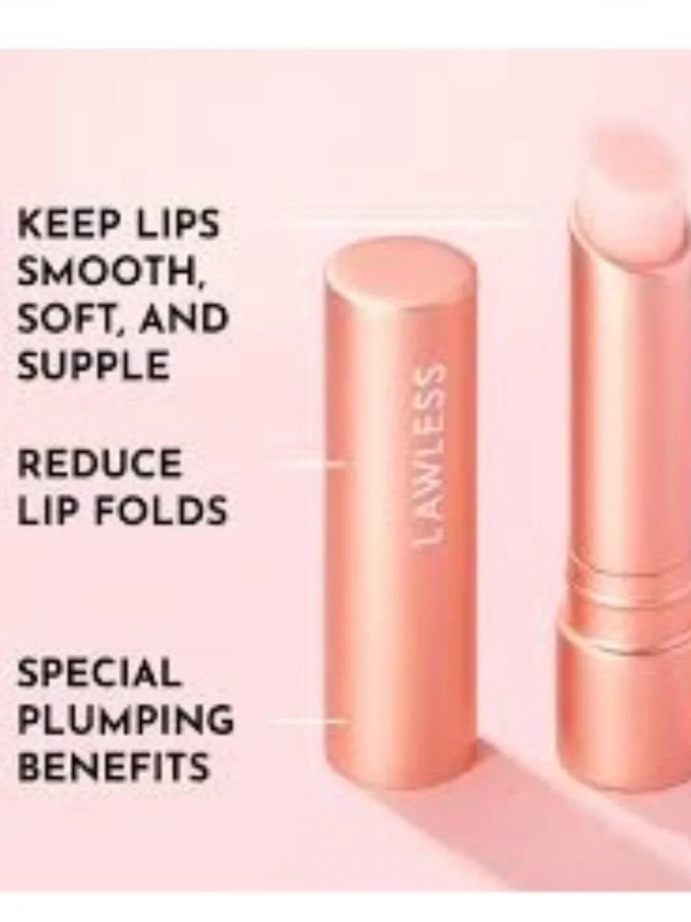 NEW ✅ LAWLESS Forget the Filler Lip-Plumping Line-Smoothing Tinted Lip Balm